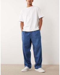 ASOS - Co-Ord Instap Loose Jeans Van Linnenmix - Lyst
