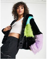 The Ragged Priest - Panelled Faux Fur Jacket - Lyst