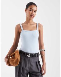 JJXX - Ribbed Square Neck Vest - Lyst