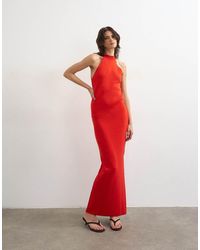 TOPSHOP - Gebreide Jurk Met Halternek - Lyst