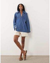 ARKET - Long Sleeve Denim Sailor Shirt - Lyst