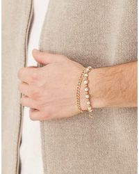 ASOS - Set Van 2 Armbanden Met Schakels En Parels - Lyst