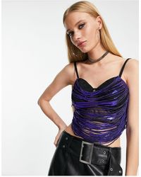 Reclaimed (vintage) - Drippy Festival Sequin Top - Lyst