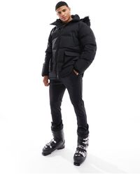 ASOS 4505 - Ski Insulated Water Repellent Puffer Jacket With Removable Faux Fur Hood - Lyst