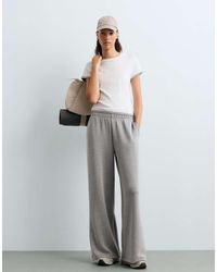 Oysho - Wide-Leg Piping Trousers With Modal - Lyst