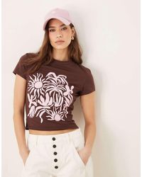 ASOS - Baby-T-Shirt Met Grafische Bloemenprint - Lyst