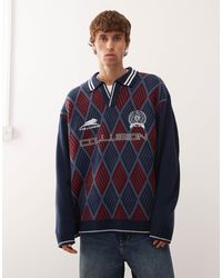 Collusion - – fußball-strickpullover mit kastigem schnitt - Lyst