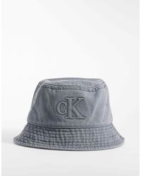 Calvin Klein - Denim Wash Bucket Hat - Lyst