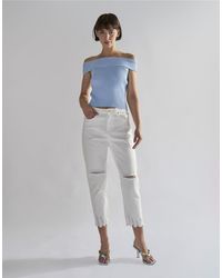 Glamorous - Straight Cropped Jeans - Lyst