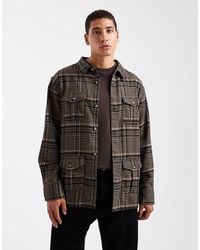 Brave Soul - – langärmlige hemdjacke mit brusttasche und karomuster - Lyst