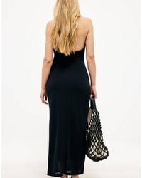 NA-KD - Halterneck Button Maxi Dress - Lyst