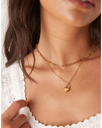 ASOS - Collar De Varias Hileras Con Colgante De Corazón De Acero Inoxidable Resistente Al Agua De - Lyst