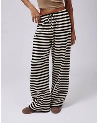 South Beach - Waffle Stripe Wide Leg Trouser - Lyst