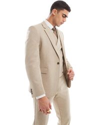 ASOS - Double Breasted Skinny Suit Jacket With Wool - Lyst