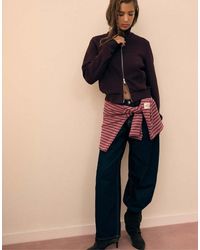 Stradivarius - B09 Cropped High-Neck Zip-Up Sweatshirt - Lyst