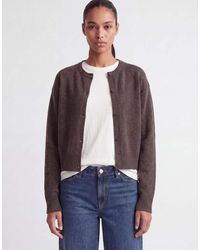 JJXX - Natalie Crew Neck Loose Fit Knitted Drop Shoulder Cardigan - Lyst