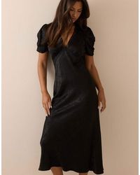Nobody's Child - Jacquard Floral Satin Nicolette Midi Dress - Lyst