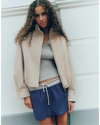 Pull&Bear - Oversize-jacke mit stehkragen - Lyst