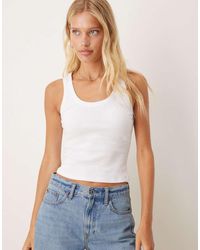 ASOS - Canotta A Coste Con Scollo Rotondo - Lyst