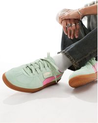 PUMA - Palermo - sneakers verdi e rosa - Lyst