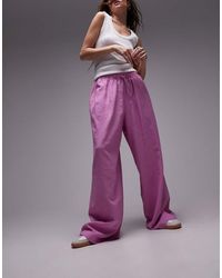 TOPSHOP - Linen Blend Balloon Trouser - Lyst