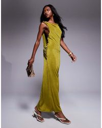 ASOS - Mouwloze Maxi-Jurk Met Hardware En Open Achterkant - Lyst