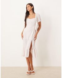 Glamorous - Side Split Midi Dress - Lyst