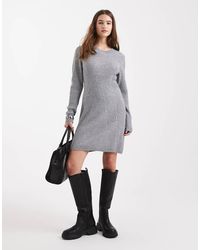 Vero Moda - Long Sleeve Knitted Mini Dress - Lyst