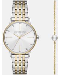 ARMANI EXCHANGE - – zweifarbiges set aus edelstahl - Lyst