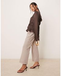 ASOS - Petite Tailored Slim Straight Pants With Belt - Lyst