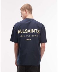 AllSaints - Underground Logo T-shirt With Back Print - Lyst