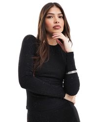 4th & Reckless - Top d'ensemble à manches longues et à strass - Lyst