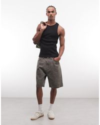 Obey - Pantalones Cortos Vaqueros Holgados Con Lavado Negro Oliva Bigwig De - Lyst