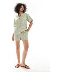 ASOS - Pull On Seersucker Boxer Shorts Co-ord - Lyst