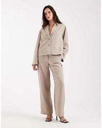 Object - Mix And Match Wide Leg Tailored Trouser Co-Ord - Lyst