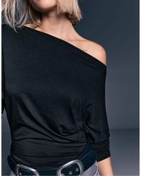 Stradivarius - Asymmetrisch T-Shirt Van Modal - Lyst