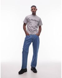 No Problemo - Baggy Jeans Met Middenblauwe Wassing - Lyst