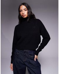 HUGO - Jersey Extragrande Con Cuello Alto Y Logo En El Mismo Tono De Punto Sesty De - Lyst