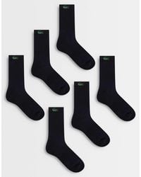Lacoste - 6 Pack Croc Logo Long Sports Socks - Lyst