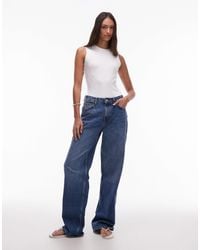 TOPSHOP - Tall Cinch Low Rise Relaxed Jeans - Lyst