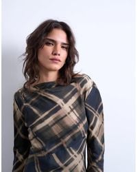 TOPSHOP - – langärmliges oberteil mit karomuster - Lyst