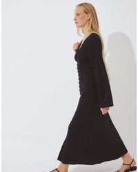NA-KD - Balloon Sleeve Button Maxi Dress - Lyst
