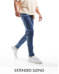 ASOS - Jeans slim medio slavato - Lyst