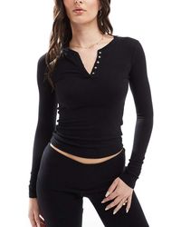 Cotton On - Sleep Recovery Henley Long Sleeve Top - Lyst
