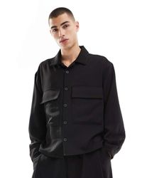 Bershka - Premium Overhemd Van Co-Ord Set Met Lange Mouwen - Lyst