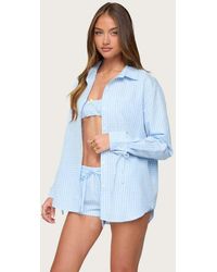 Edikted - Yaffa Oversized Gingham Button Up Shirt - Lyst