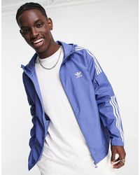 adidas Originals 3 Stripe Padded Jacket With Hood in Black for Men | Lyst