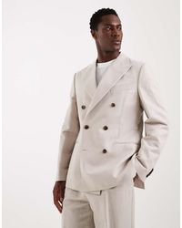ASOS - Slim Linen Rich Suit Jacket - Lyst