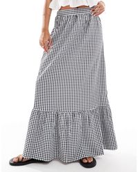 Vero Moda - Tiered Hem Maxi Skirt - Lyst