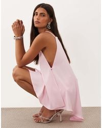 Missy Empire - Satin High Neck Drape Front Top - Lyst